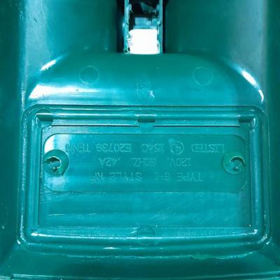 Small tabletop green colored fan and Sunbeam Ultrasonic Humidifier