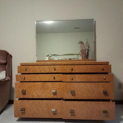 Mid Century Modern 8 drawer dresser with Mirror United Furniture Corp.