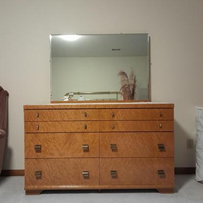 Mid Century Modern 8 drawer dresser with Mirror United Furniture Corp.