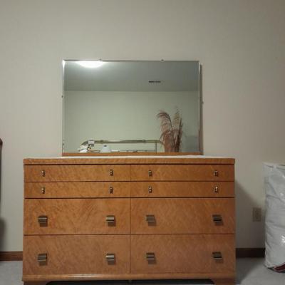 Mid Century Modern 8 drawer dresser with Mirror United Furniture Corp.