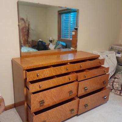 Mid Century Modern 8 drawer dresser with Mirror United Furniture Corp.