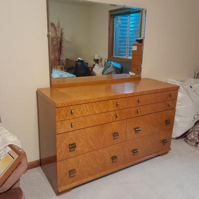 Mid Century Modern 8 drawer dresser with Mirror United Furniture Corp.