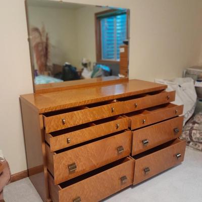 Mid Century Modern 8 drawer dresser with Mirror United Furniture Corp.