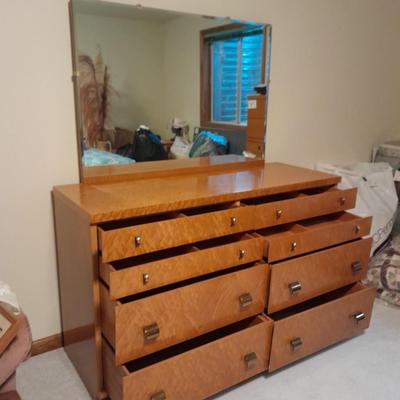 Mid Century Modern 8 drawer dresser with Mirror United Furniture Corp.