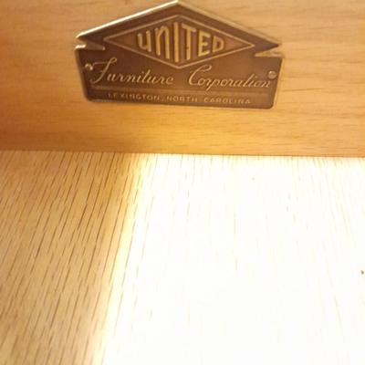 Mid Century Modern 8 drawer dresser with Mirror United Furniture Corp.