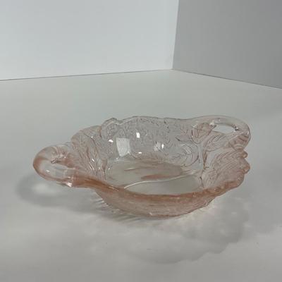 -201- GLASSWARE | Pink Avocado Sweet Pear Indiana Glass Co. | Olive Dish