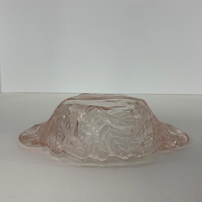 -201- GLASSWARE | Pink Avocado Sweet Pear Indiana Glass Co. | Olive Dish
