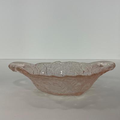 -201- GLASSWARE | Pink Avocado Sweet Pear Indiana Glass Co. | Olive Dish