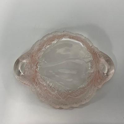 -201- GLASSWARE | Pink Avocado Sweet Pear Indiana Glass Co. | Olive Dish