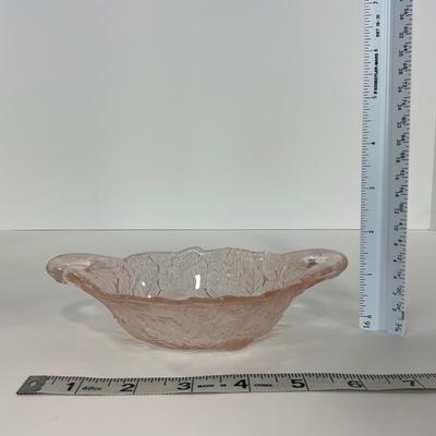 -201- GLASSWARE | Pink Avocado Sweet Pear Indiana Glass Co. | Olive Dish