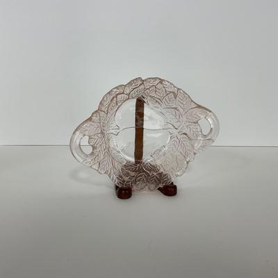-201- GLASSWARE | Pink Avocado Sweet Pear Indiana Glass Co. | Olive Dish