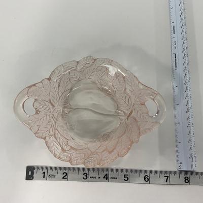 -201- GLASSWARE | Pink Avocado Sweet Pear Indiana Glass Co. | Olive Dish