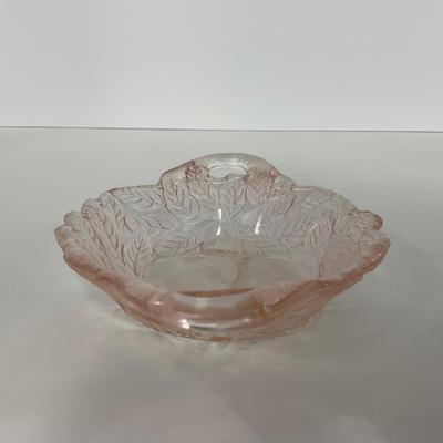 -201- GLASSWARE | Pink Avocado Sweet Pear Indiana Glass Co. | Olive Dish