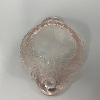 -201- GLASSWARE | Pink Avocado Sweet Pear Indiana Glass Co. | Olive Dish