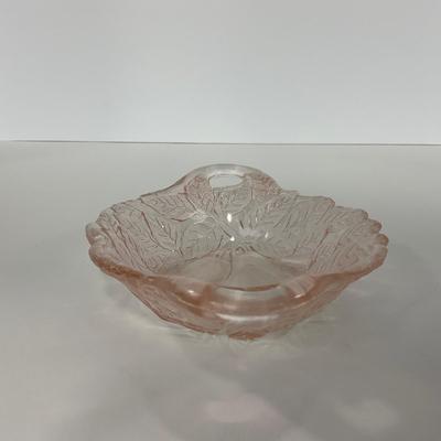-201- GLASSWARE | Pink Avocado Sweet Pear Indiana Glass Co. | Olive Dish