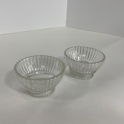 -203- GLASSWARE | Heisey Glass Creamer & Sugar | Queen Mary  Glass Sherbets
