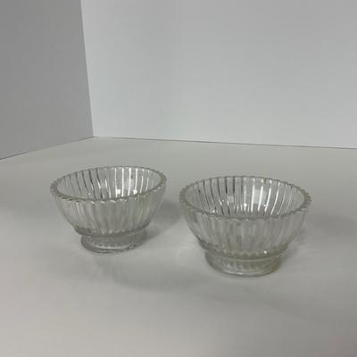 -203- GLASSWARE | Heisey Glass Creamer & Sugar | Queen Mary  Glass Sherbets