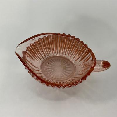 -204- GLASSWARE | Pink Anchor Hocking Queen Mary | Creamers