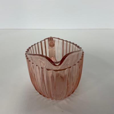 -204- GLASSWARE | Pink Anchor Hocking Queen Mary | Creamers