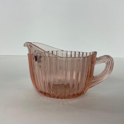 -204- GLASSWARE | Pink Anchor Hocking Queen Mary | Creamers