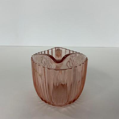 -204- GLASSWARE | Pink Anchor Hocking Queen Mary | Creamers