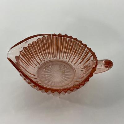-204- GLASSWARE | Pink Anchor Hocking Queen Mary | Creamers