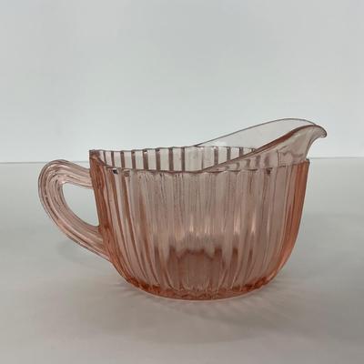 -204- GLASSWARE | Pink Anchor Hocking Queen Mary | Creamers