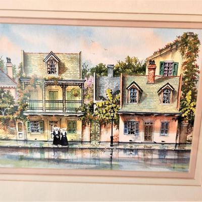 Lot #122 Original Painting by Listed Artist Roger Carrington - "Sisters of Charity in the French Quarter"