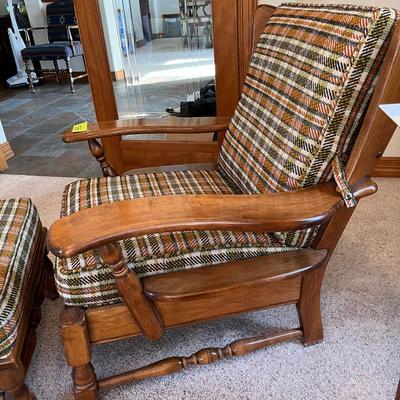 Early American Chair & Ottoman