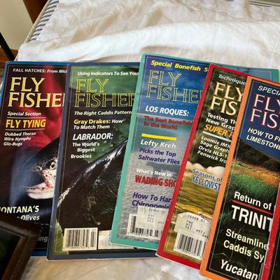 Fishing Picture Shadowbox & Magazines