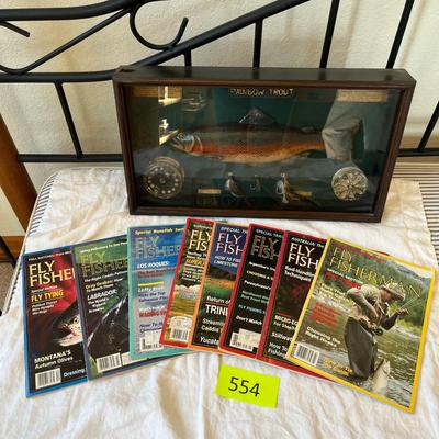 Fishing Picture Shadowbox & Magazines