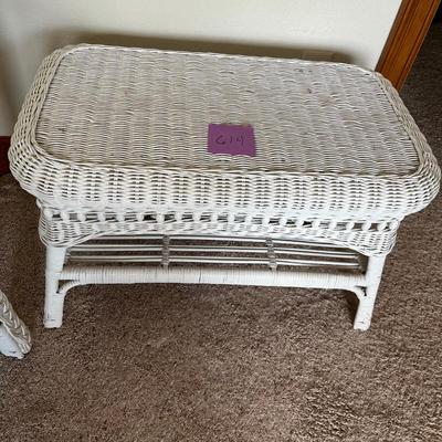 Wicker coffee table