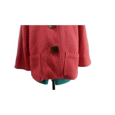 Red Chico's Square Buttoned Coat M