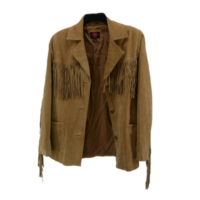 Gallery Leather Fringe Jacket S