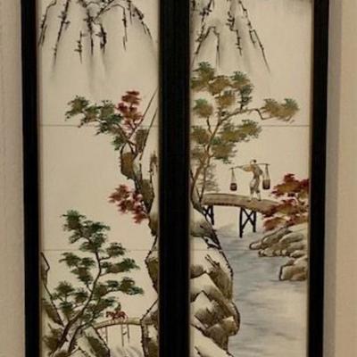 Asian Painting On Tile