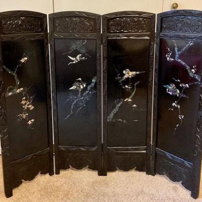 Black Asian Room Divider