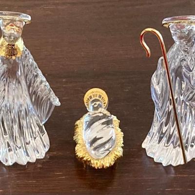 Gorham Crystal Nativity Figures In Box