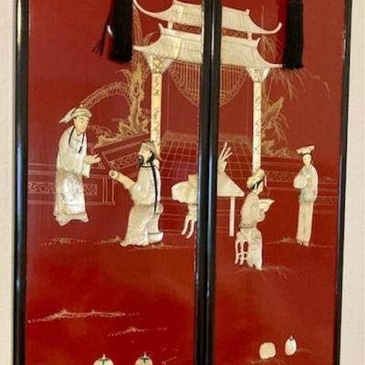 Two Panel Asian Art