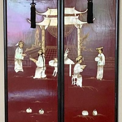 Two Panel Asian Art