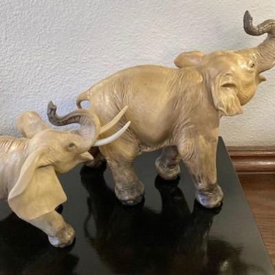 Two Vintage Elephant Scuptures By Guido Cacciapuoti