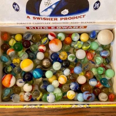 Large Collection Of Vintage Marbles
