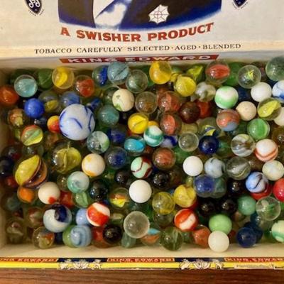 Large Collection Of Vintage Marbles