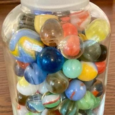 Large Collection Of Vintage Marbles