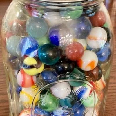 Large Collection Of Vintage Marbles