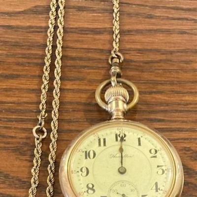 Vintage Hamilton Pocket Watch With Fob