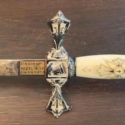 Antique Sword And Sheath Cincinatti Regalia Company