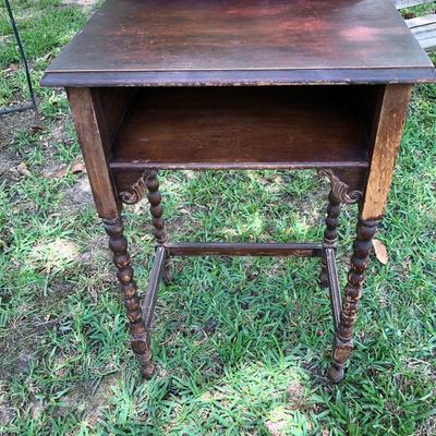 Antique telephone side table
