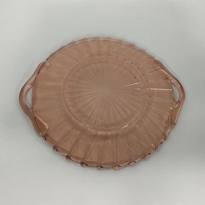 -205- GLASSWARE | Sierra Pinwheel Jeanette Glass Co. | Handled Tray