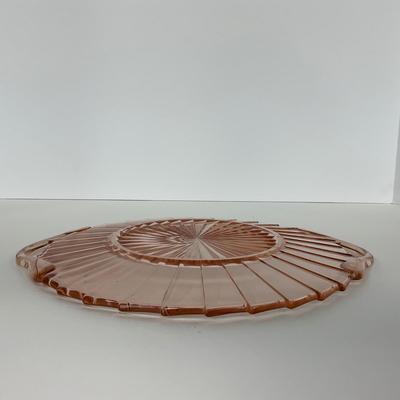 -205- GLASSWARE | Sierra Pinwheel Jeanette Glass Co. | Handled Tray