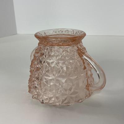 -206- GLASSWARE | Holiday Buttons & Bows Jeanette Glass Co. | Creamer & Sugar